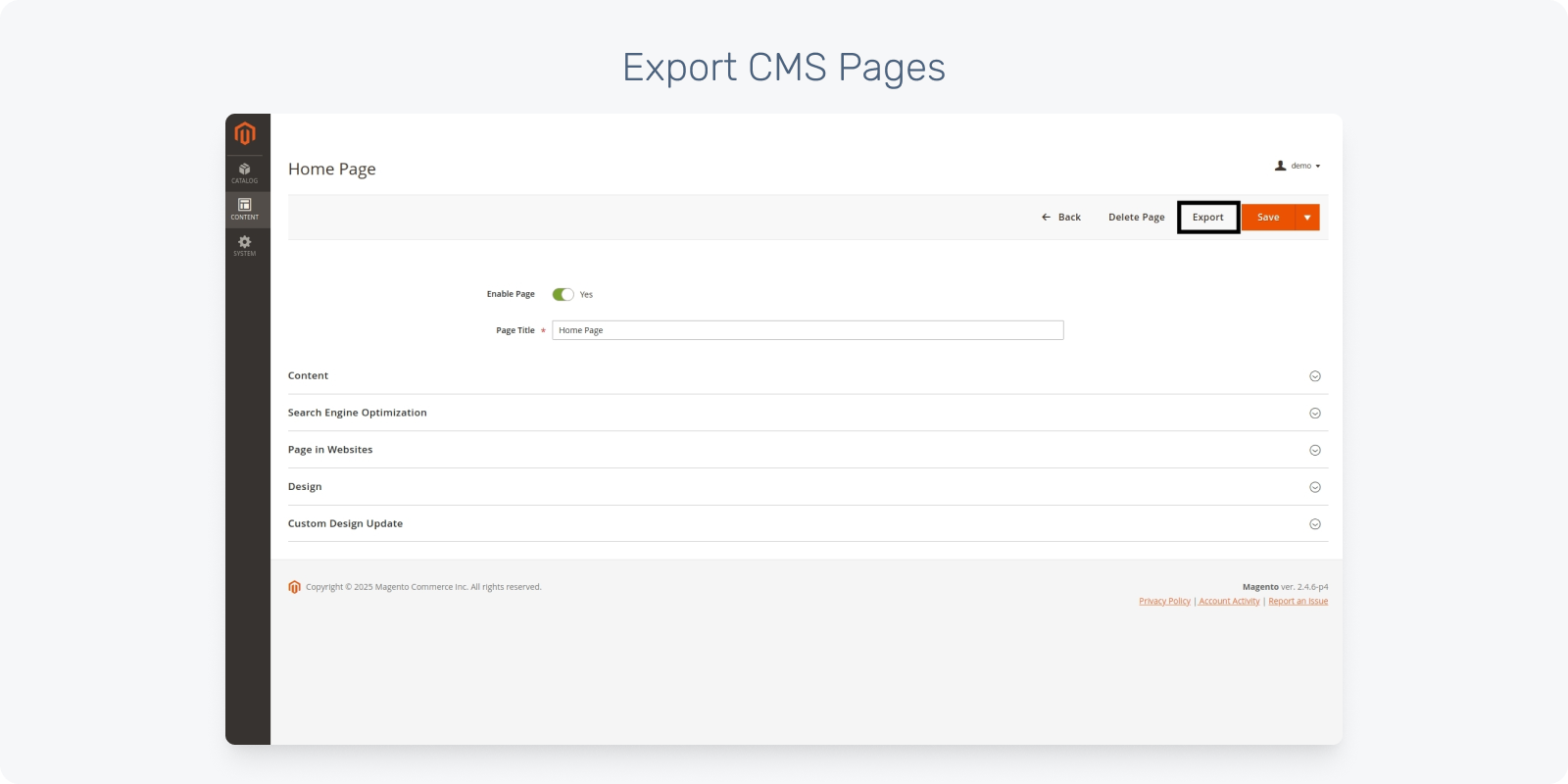 CMS Import-Export