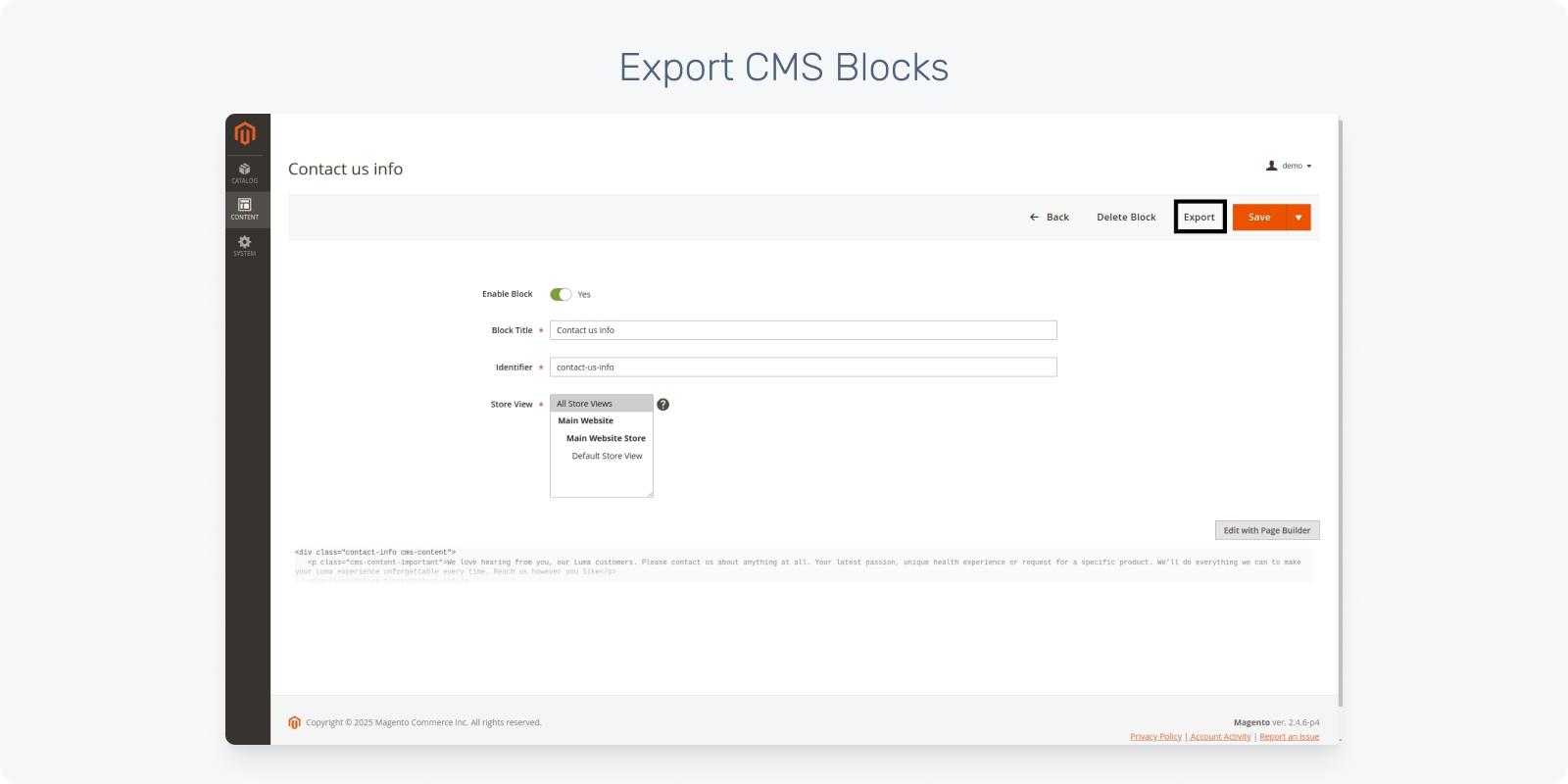 CMS Import-Export